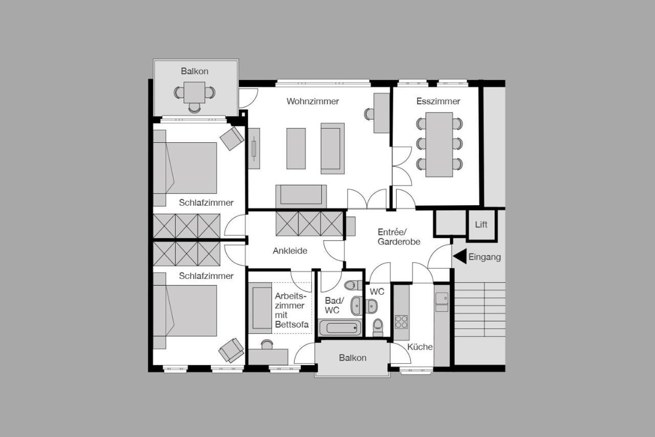 City Stay Furnished Apartments - Fasenstaubstrasse Sciaffusa Esterno foto